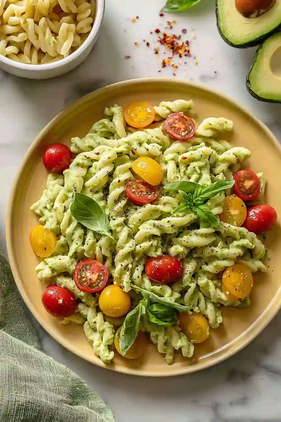 creamy vegan avocado pasta