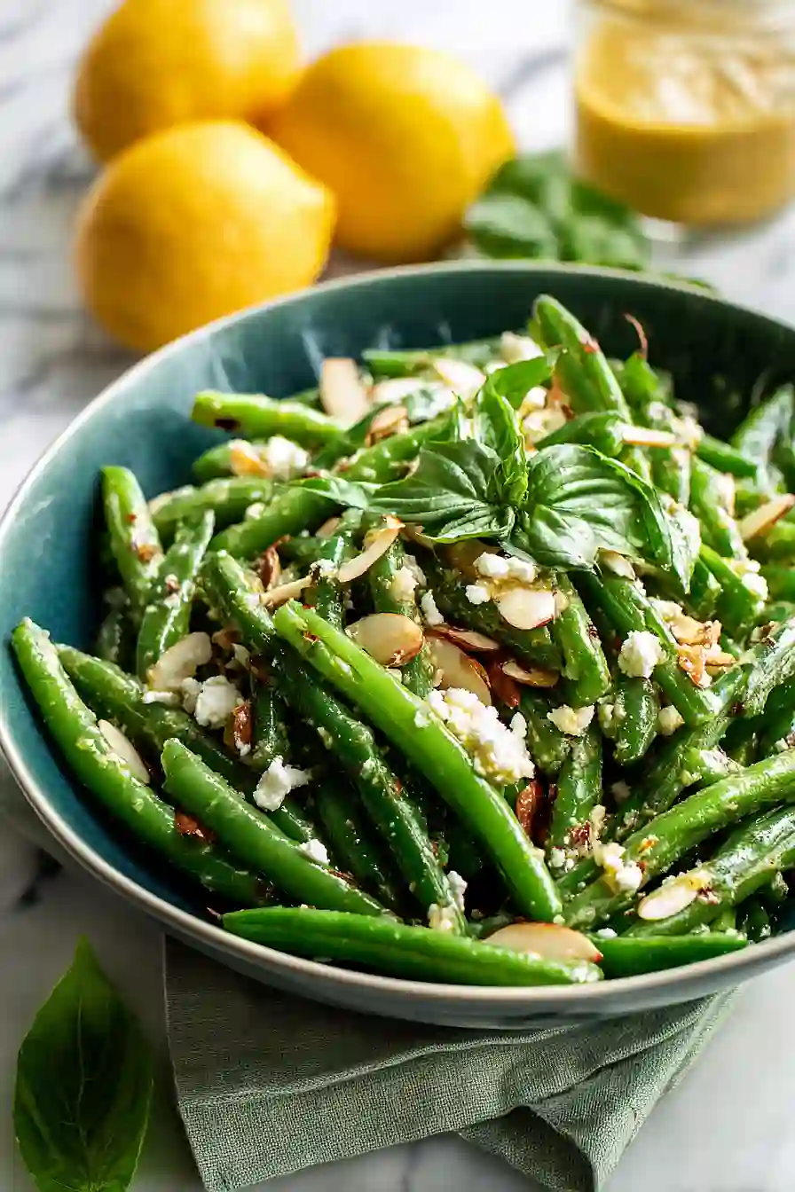 green bean salad with feta