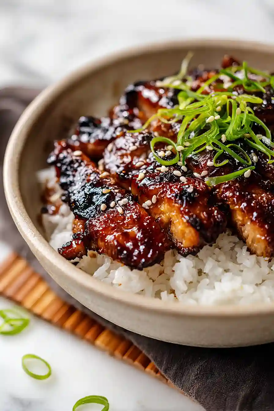 chicken teriyaki donburi bowl