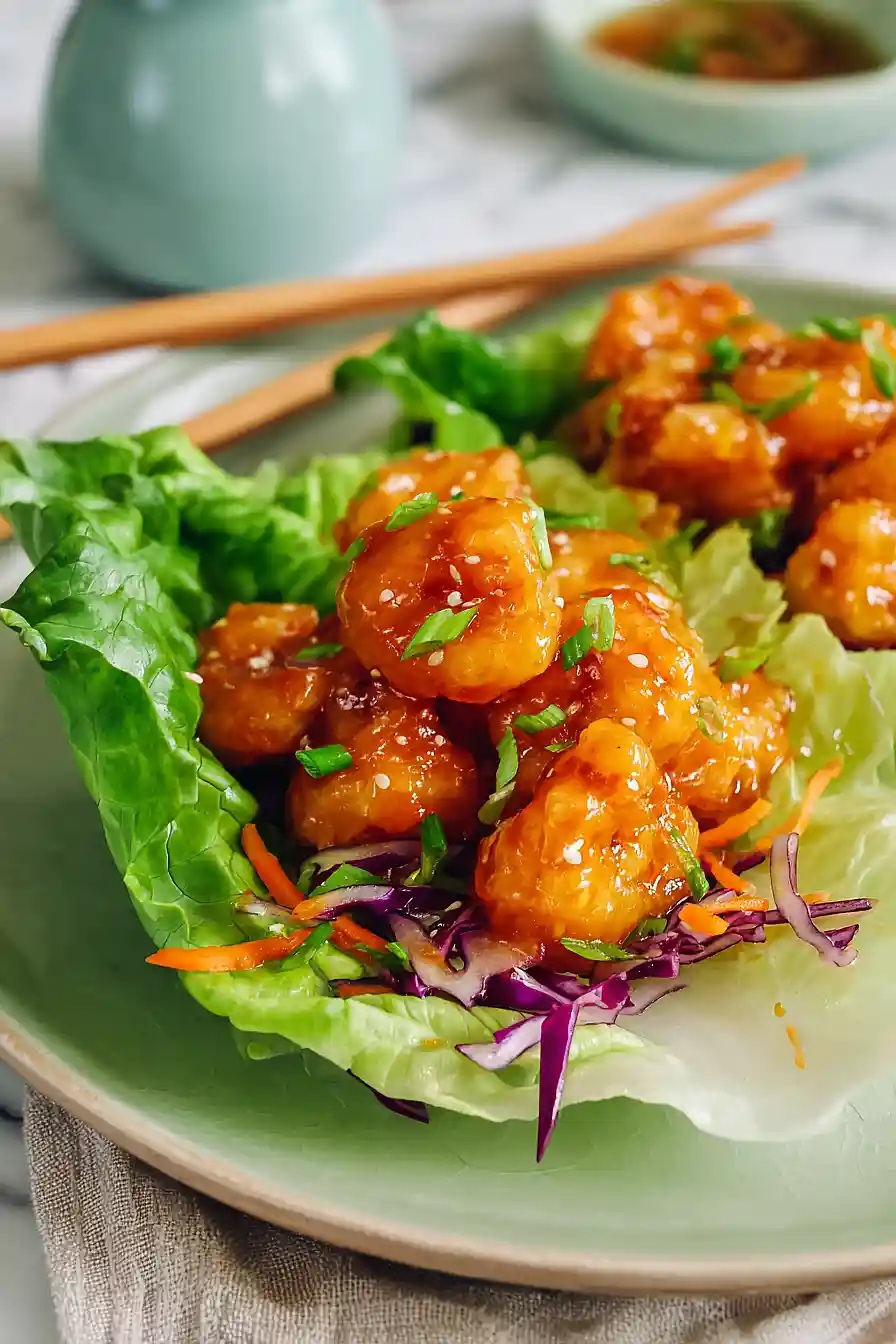 bang bang shrimp lettuce wraps