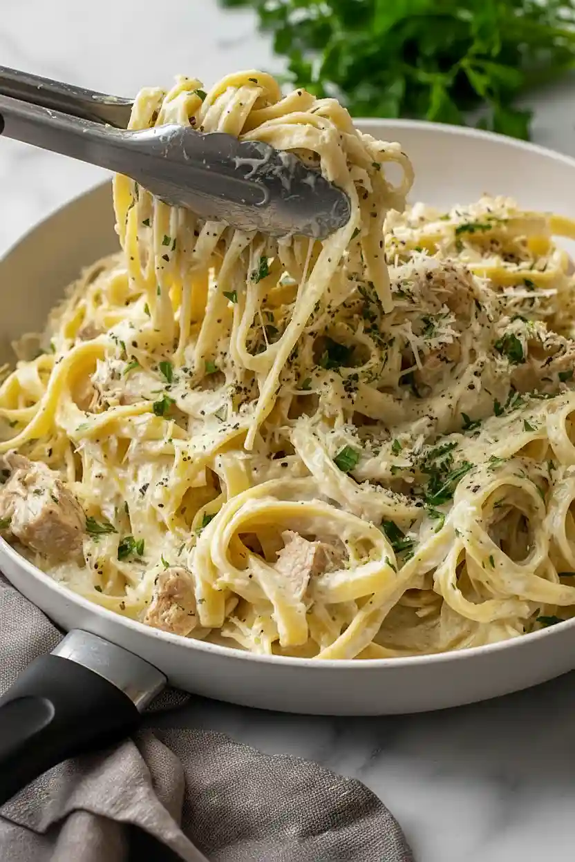tuna pasta alfredo