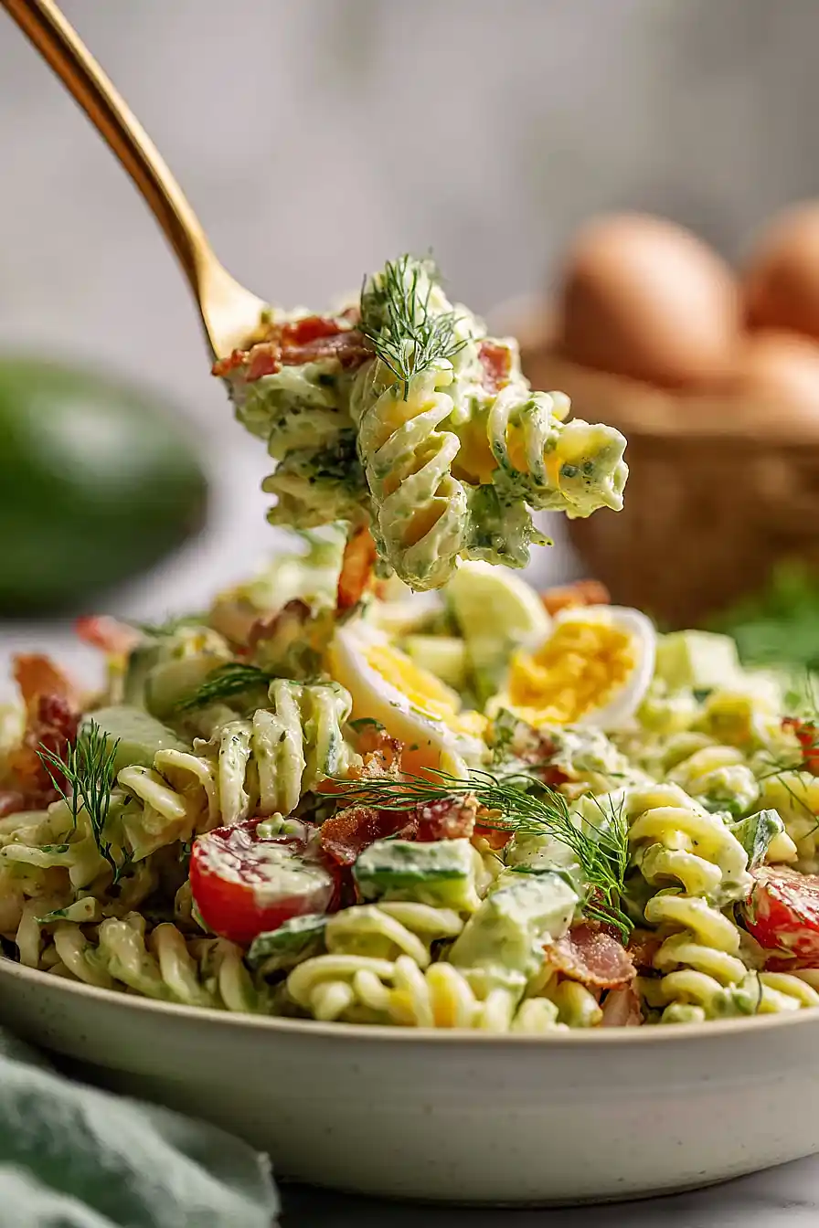 creamy avocado pasta salad