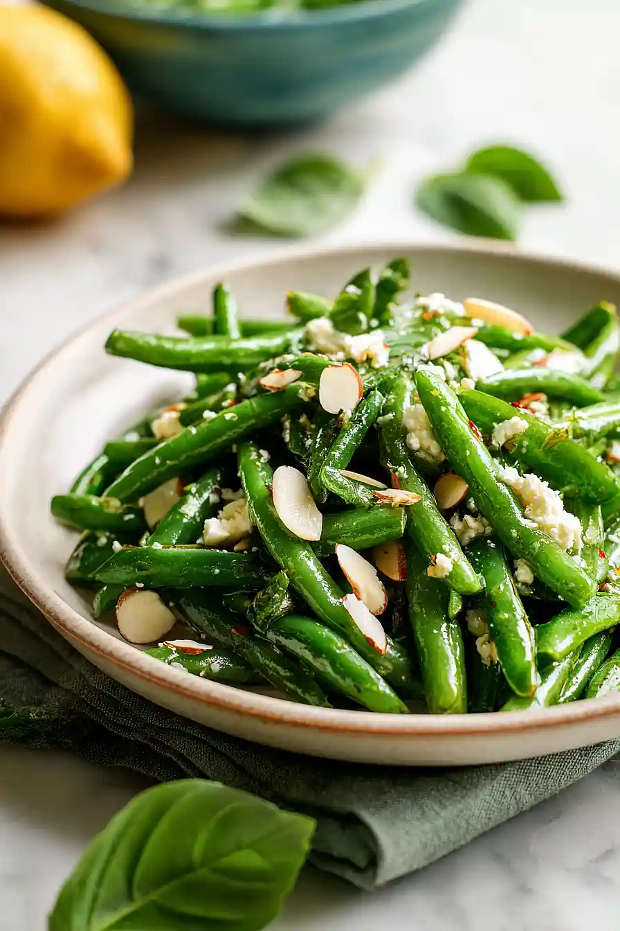 green bean salad with feta