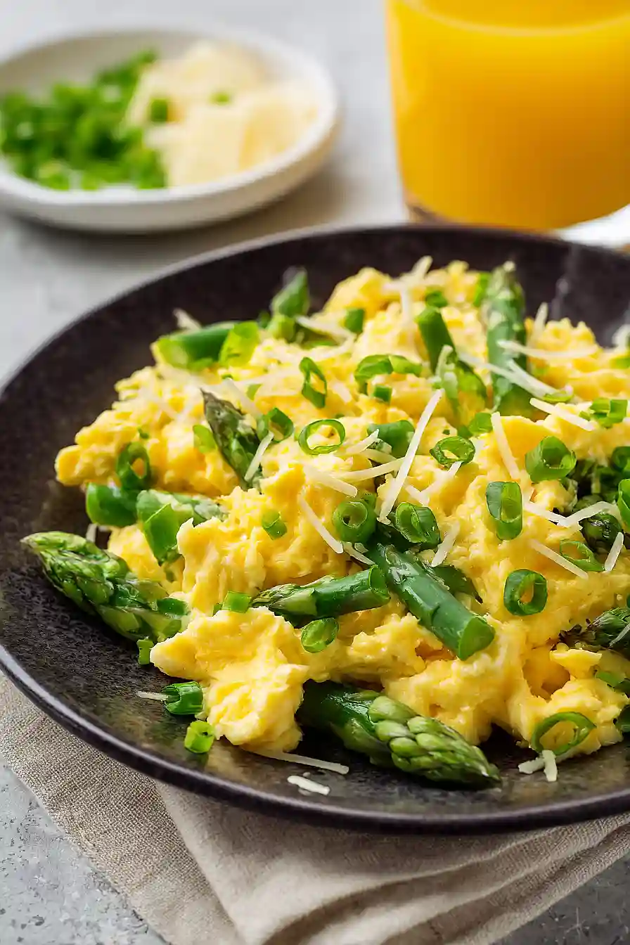 scrambled eggs with asparagus