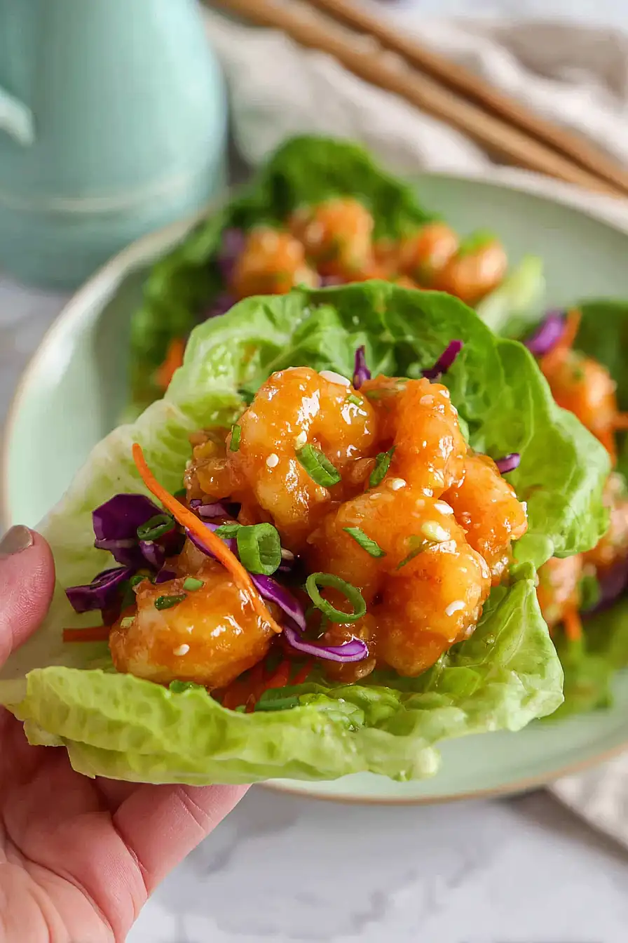 bang bang shrimp lettuce wraps