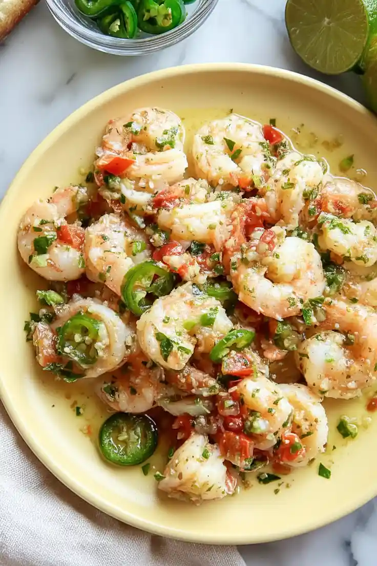 shrimp with garlic and jalapeno butter