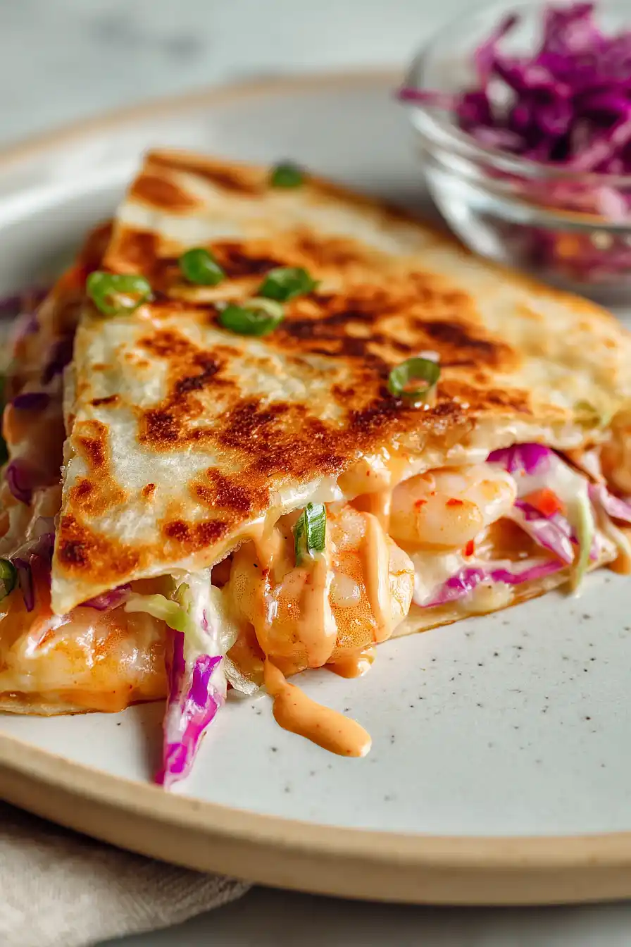 bang bang shrimp quesadilla