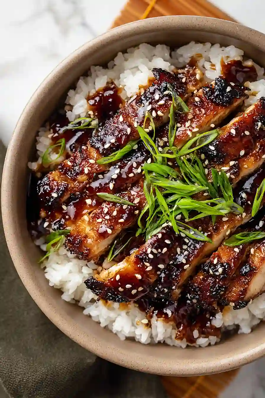 chicken teriyaki donburi bowl