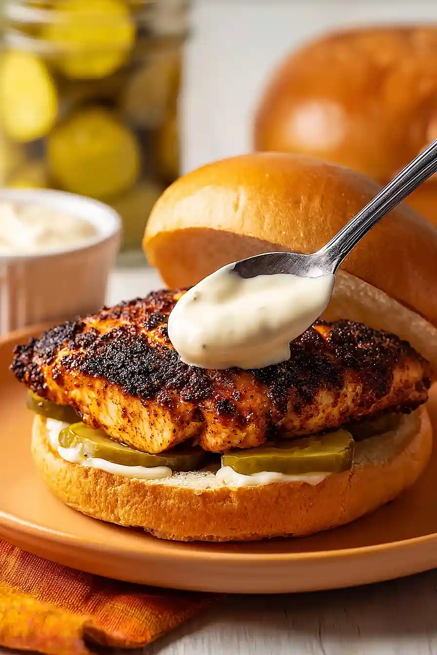 blackened chicken burger
