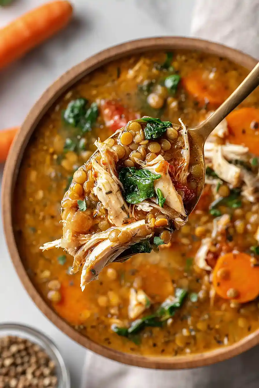 mediterranean chicken lentil soup