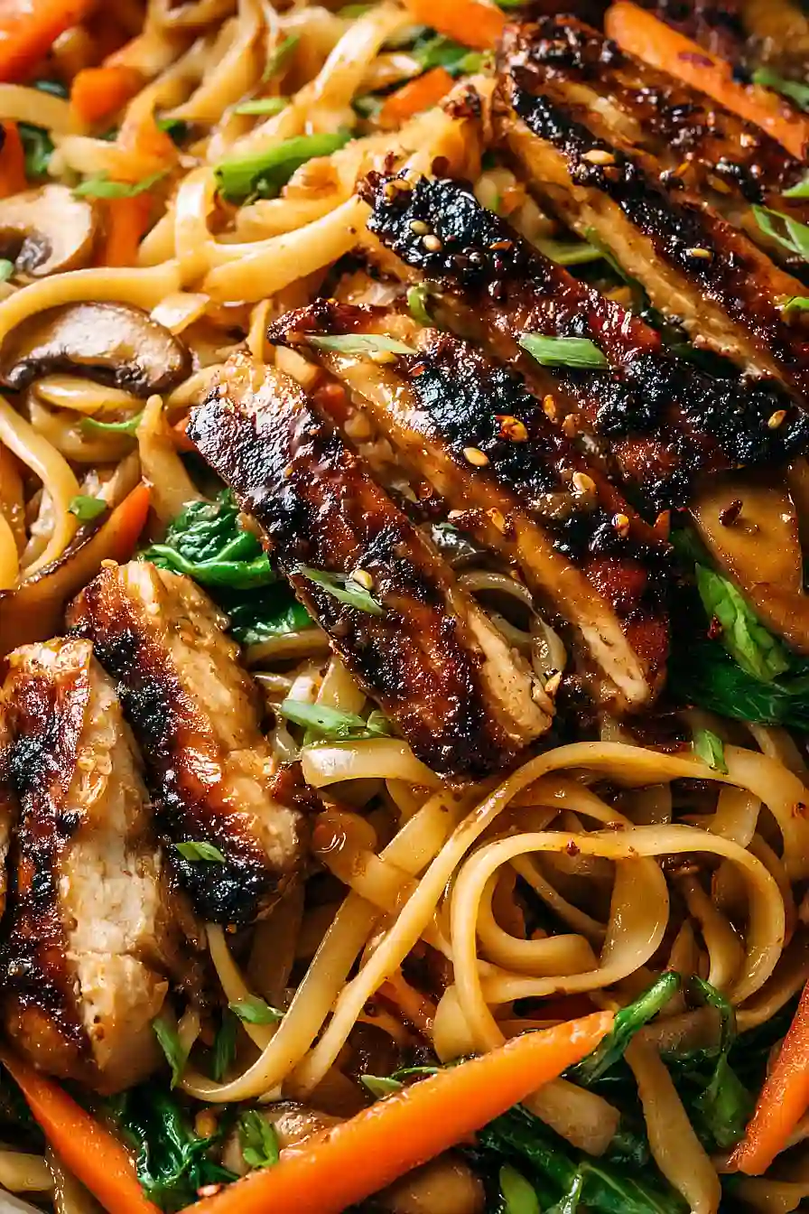 thai chicken noodle bowl