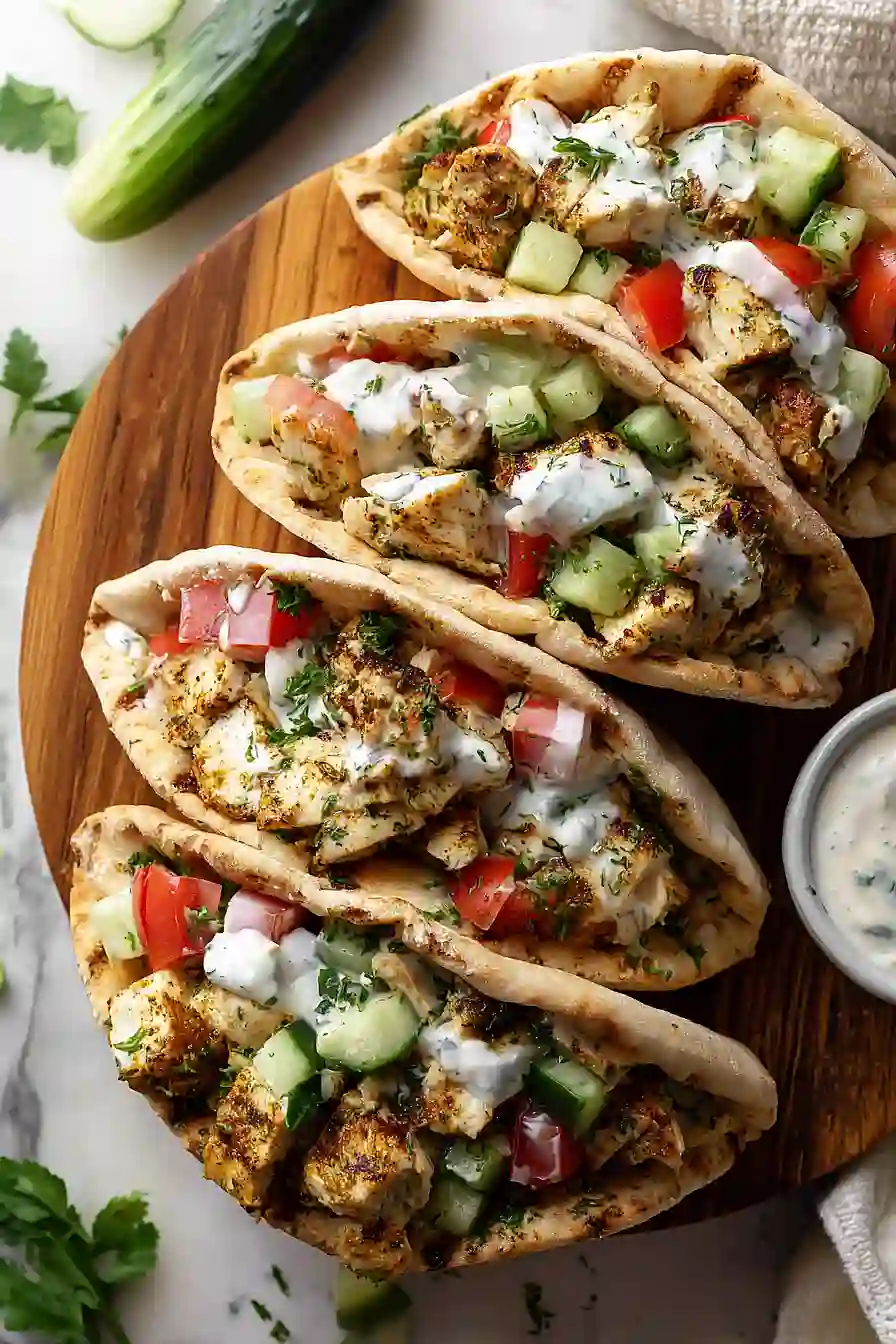 mediterranean chicken pitas