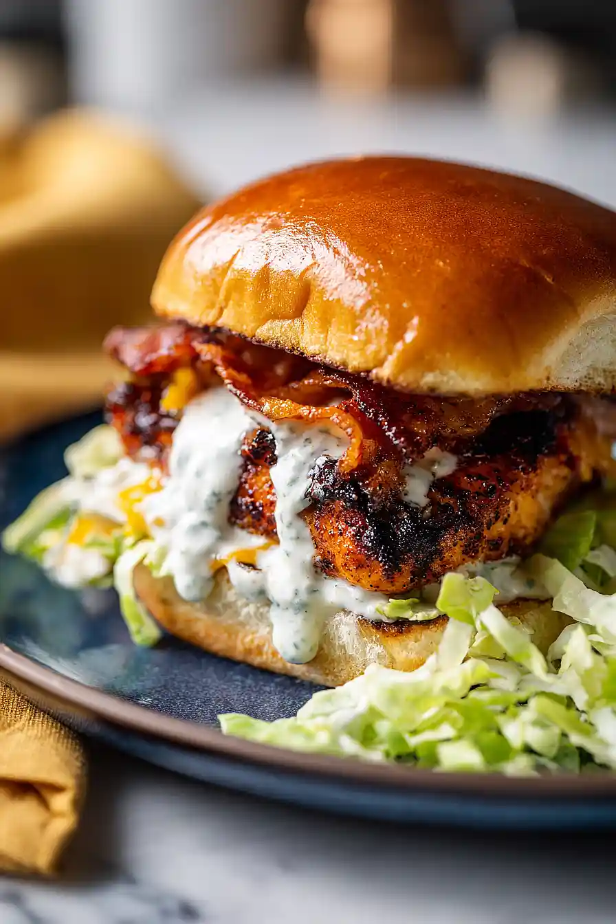 blackened chicken bacon ranch sandwich