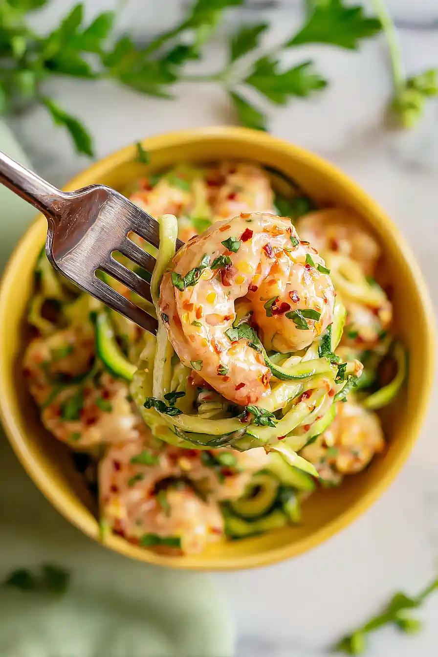 bang bang shrimp zoodles