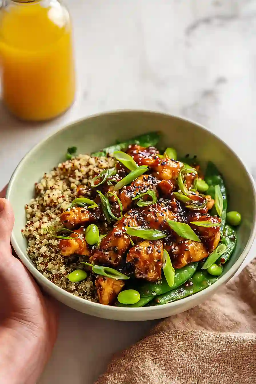 teriyaki chicken quinoa bowls